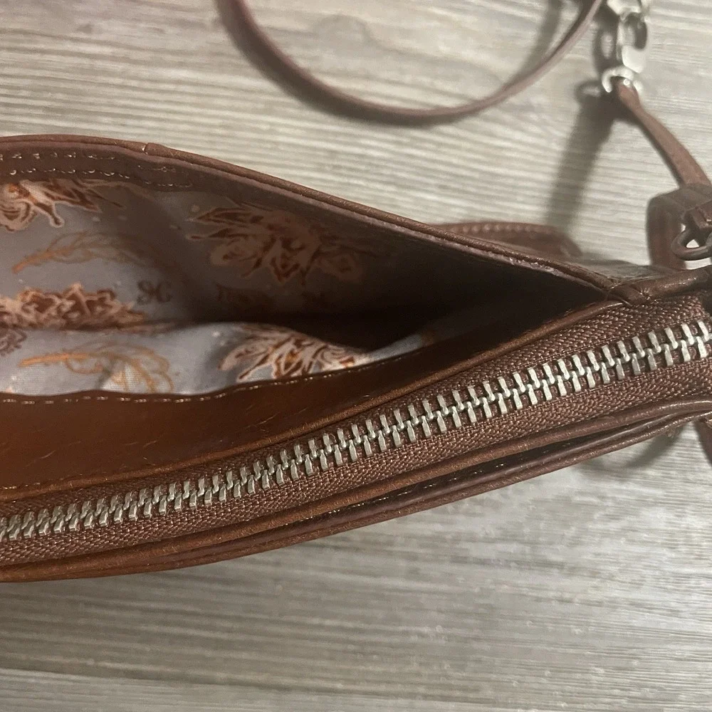 HOBO Cadence Leather CONVERTIBLE Crossbody Wristlet Shoulder Clutch In New Penny